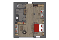 Doppelzimmer Schneekristall PANORAMA